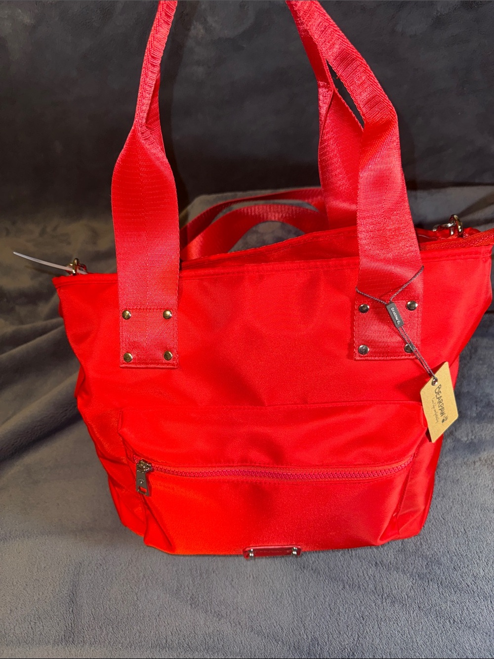 BearPaw Red Tote with Crossbody Strap